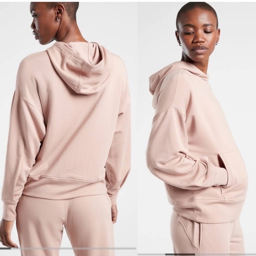 Athleta Soft Pink Hoodie Sweatshirt. Size M